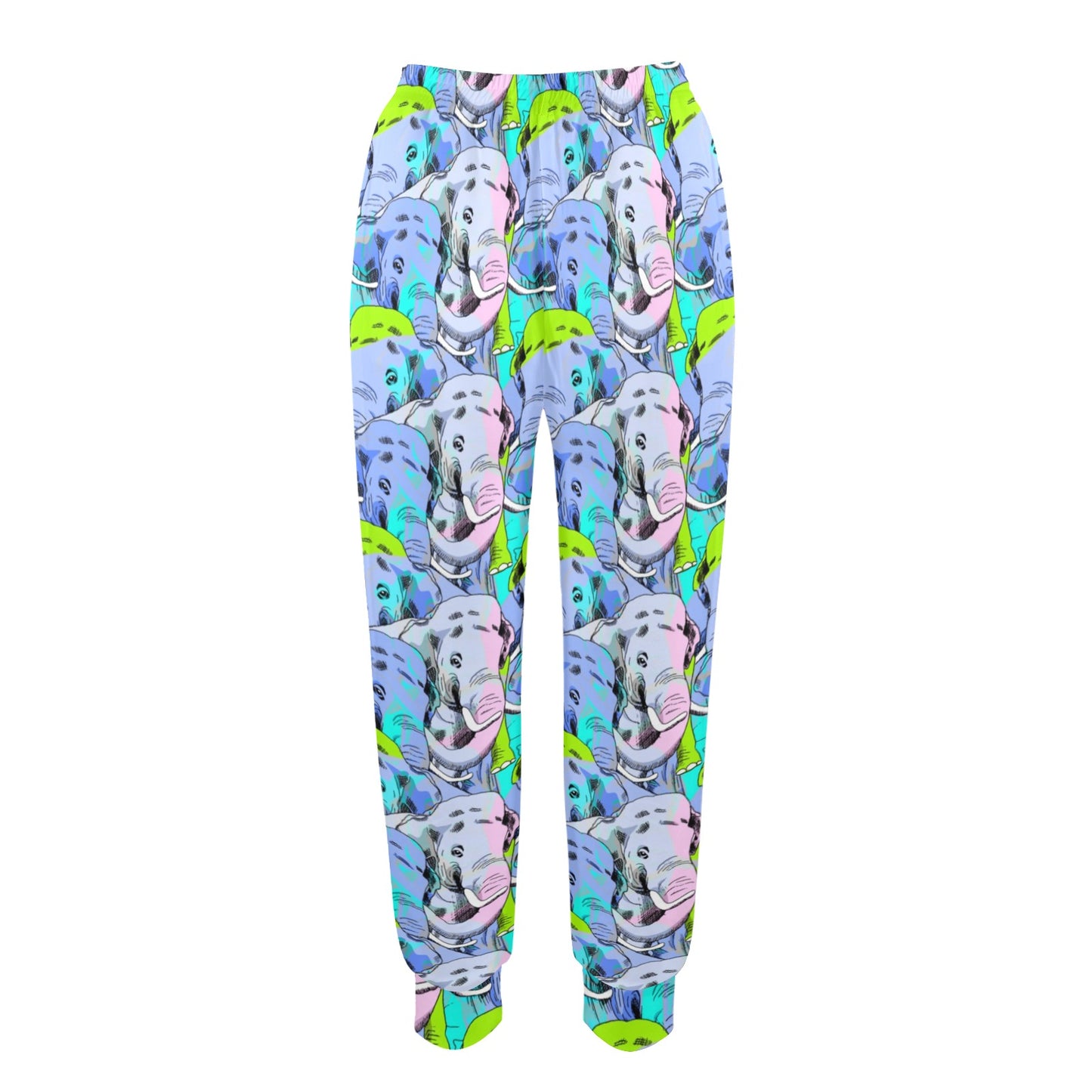 Elephant Art color Print Pattern Women's Casual Track Pants