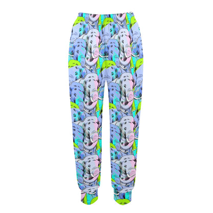 Elephant Art color Print Pattern Women's Casual Track Pants