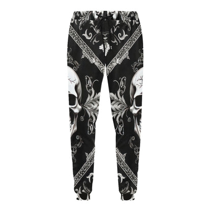Bandana Black Style with Skull Men's Sweatpants
