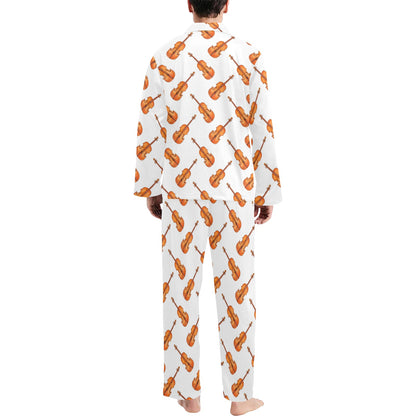 Violin Print Design LKS401 Men's Long Pajama Set