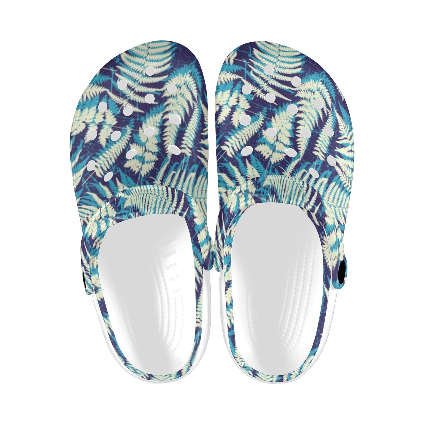 Fern Leave Summer Print Pattern Unisex Clogs Shoes