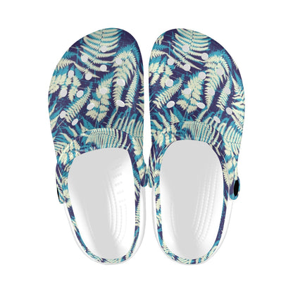 Fern Leave Summer Print Pattern Unisex Clogs Shoes