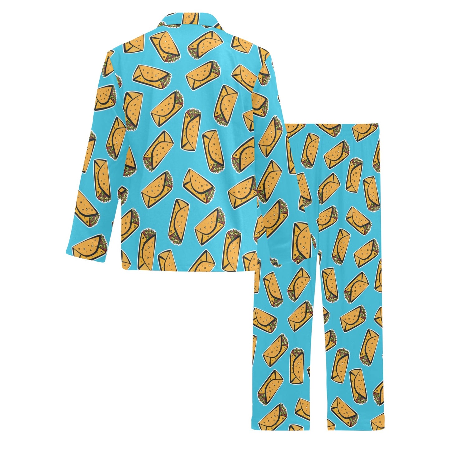 Burrito Print Design LKS301 Men's Long Pajama Set