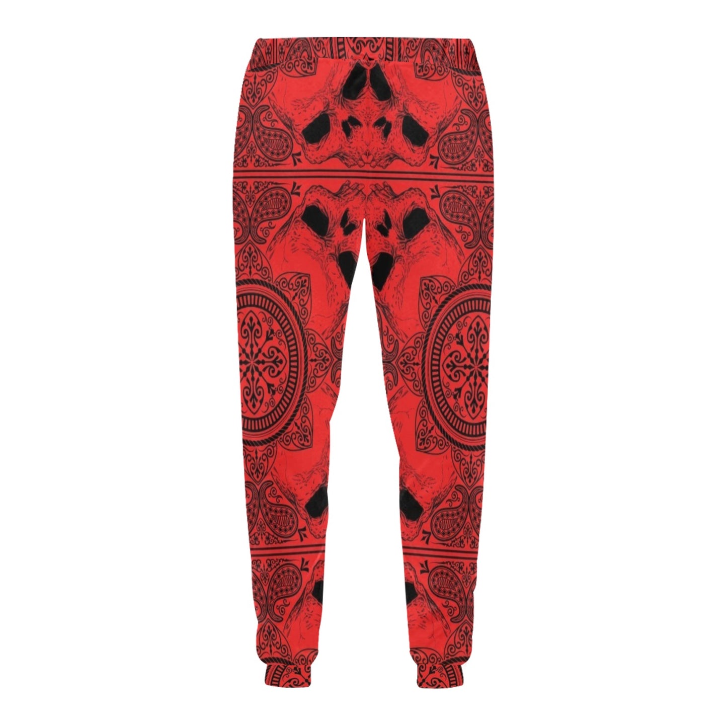 Bandana Red Print Design LKS304 Men's Sweatpants