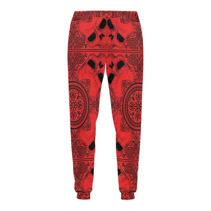Bandana Red Print Design LKS304 Men's Sweatpants