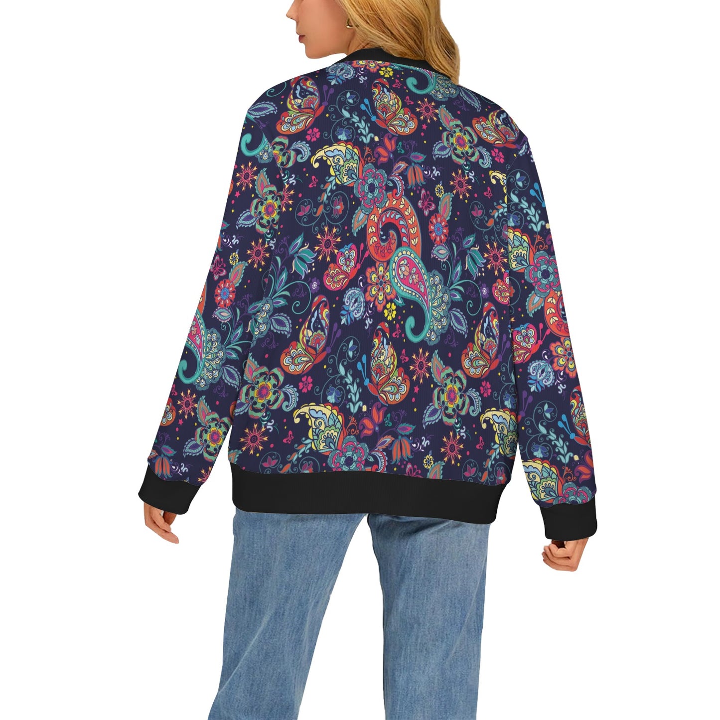 Paisley Boho Pattern Print Design A06 Women's Cardigan