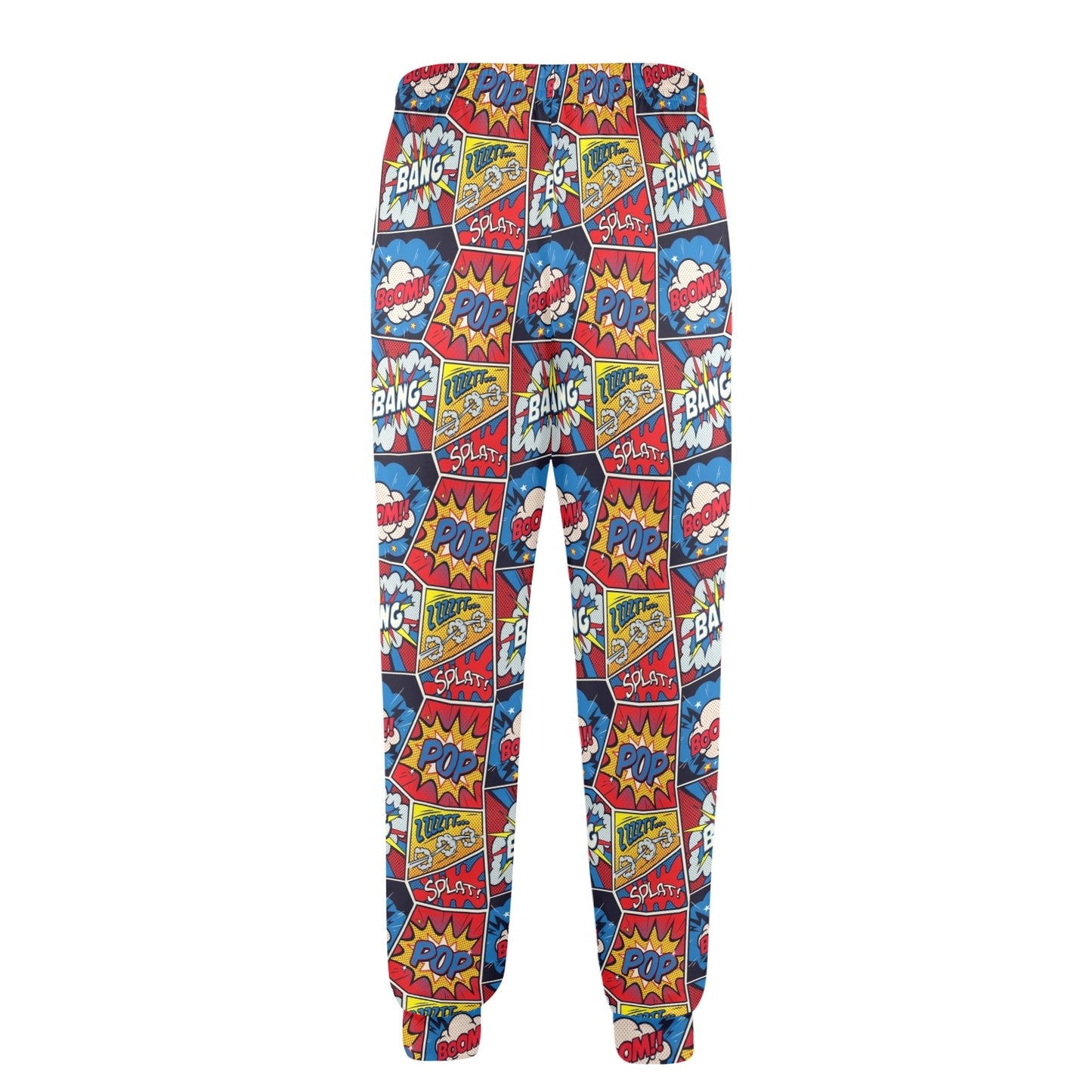 Comic Book Pattern Print Design 03 Men's Casual Track Pants