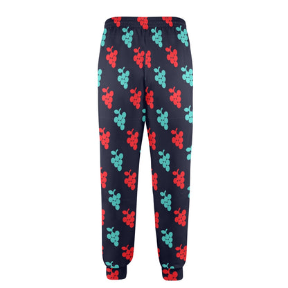 Grape Pattern Print Design GP07 Men's Casual Track Pants