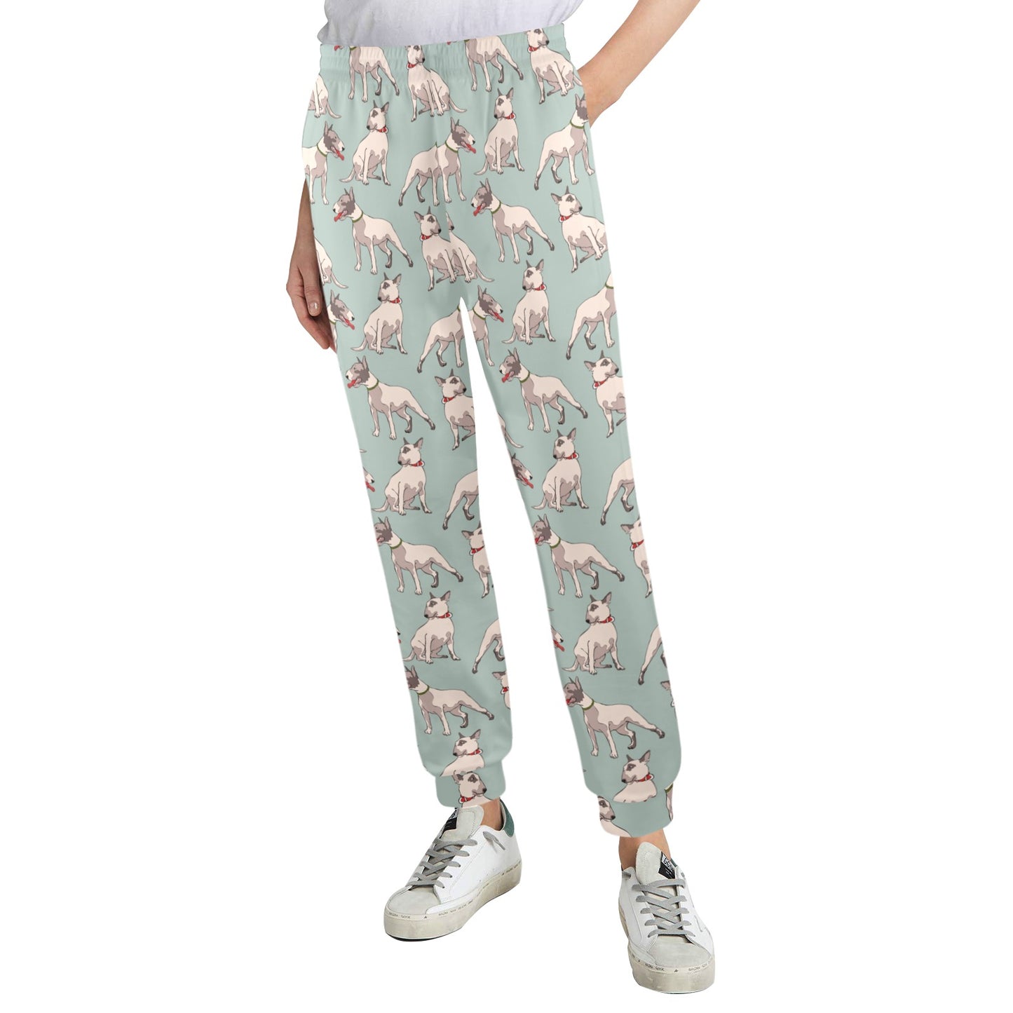 Bull Terrier Cute Print Pattern Women's Casual Track Pants