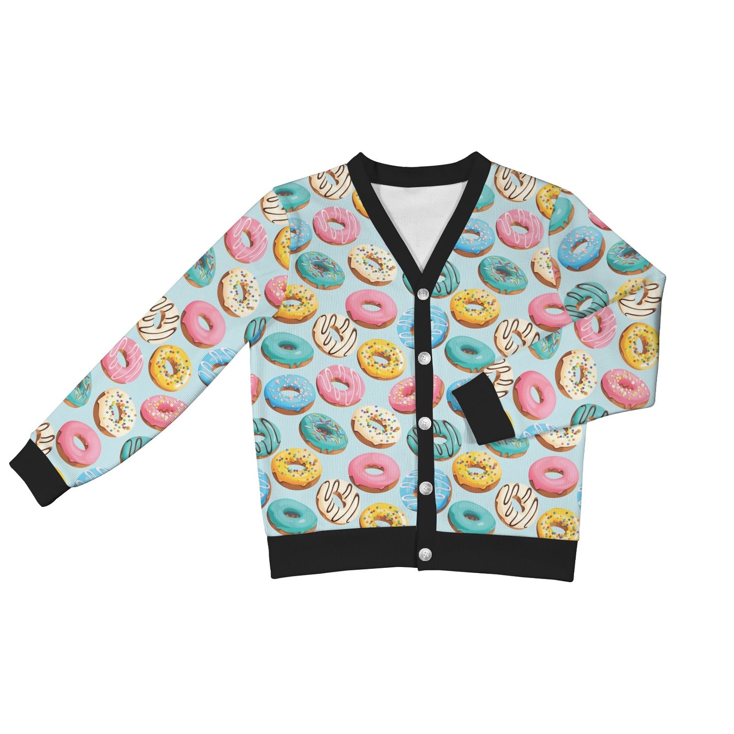 Donut Pattern Print Design DN05 Women's Cardigan
