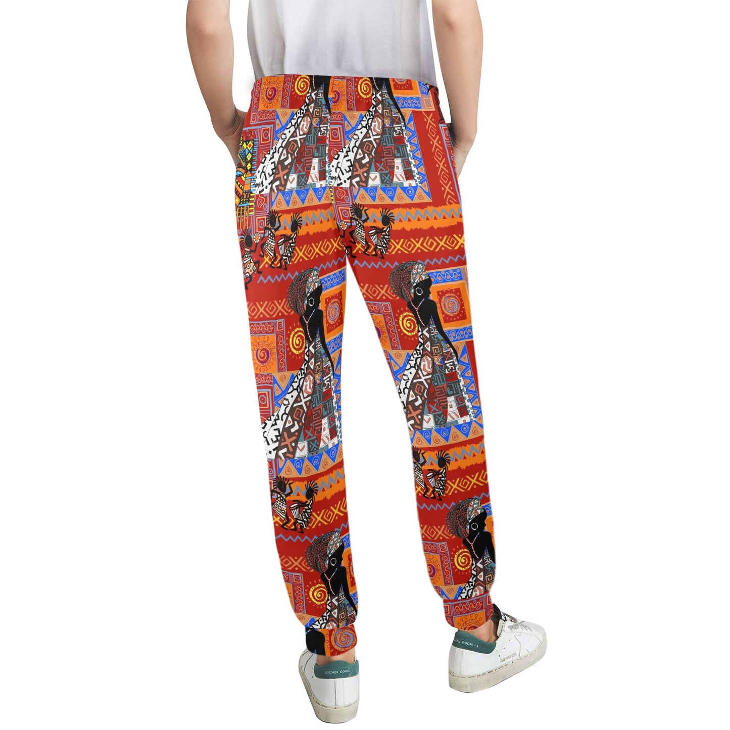 African Print Pattern Women's Casual Track Pants