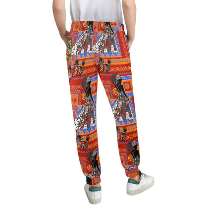 African Print Pattern Women's Casual Track Pants
