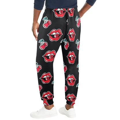 Cherry Pattern Print Design CH04 Men's Casual Track Pants