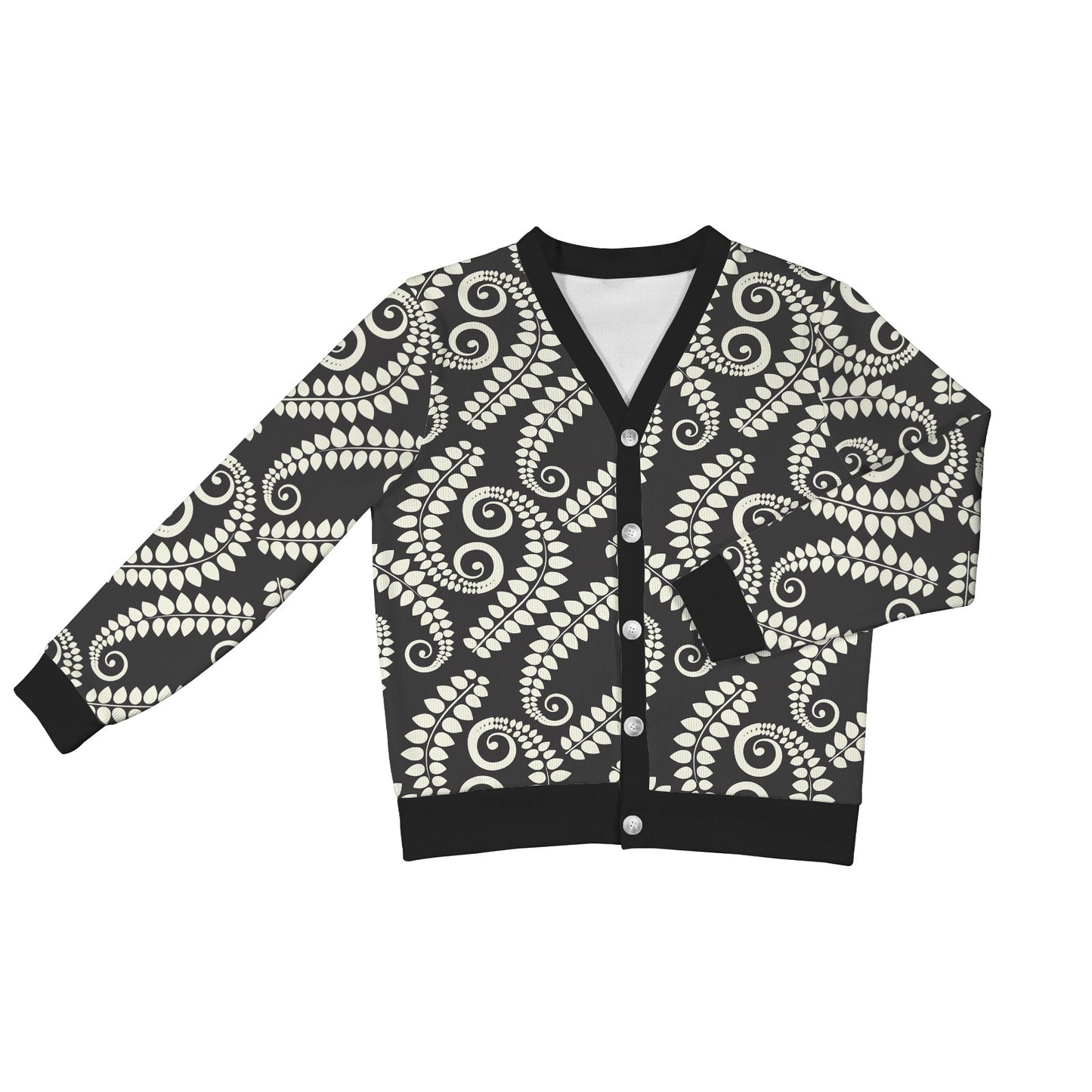 Fern Leave Print Pattern Women's Cardigan
