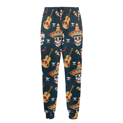 sugar skull Mexican Men's Casual Track Pants
