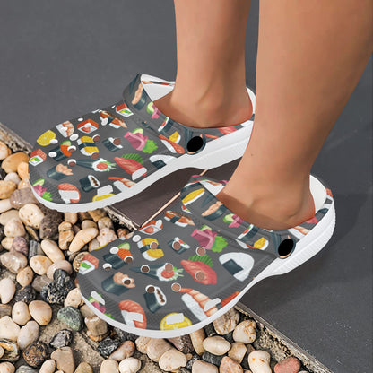 Sushi Pattern Print Unisex Clogs Shoes