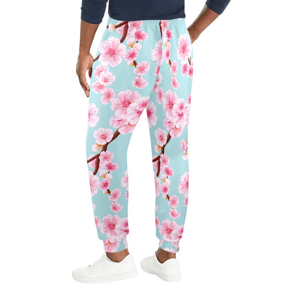 Cherry Blossom Pattern Print Design CB04 Men's Casual Track Pants
