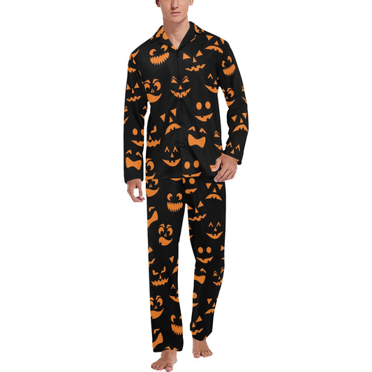 Halloween Pattern Print Design 02 Men's Long Pajama Set