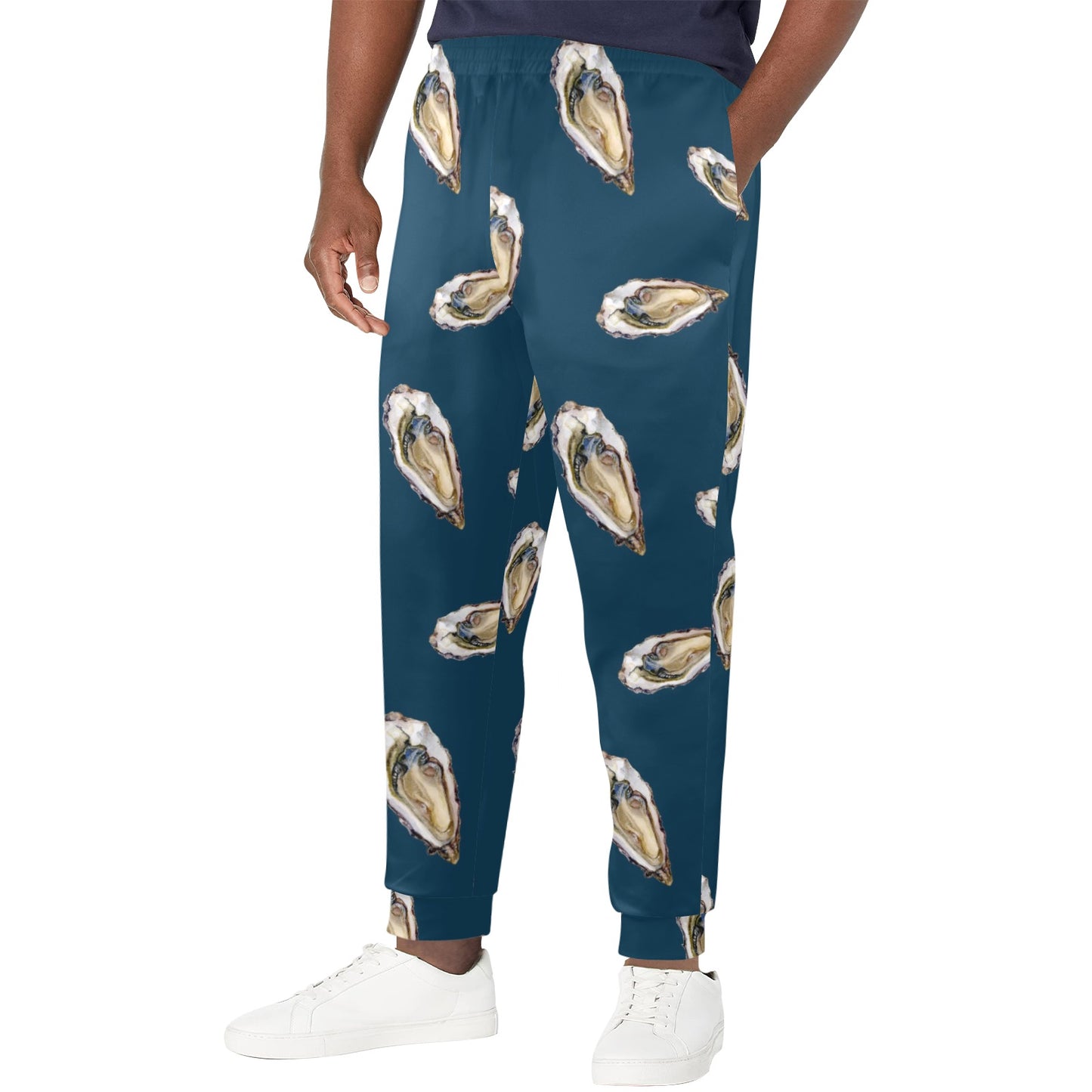 Oyster Pattern Print Design 03 Men's Casual Track Pants