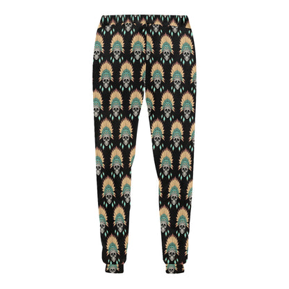 American indian Skull Pattern Men's Sweatpants