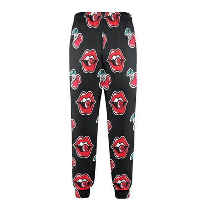 Cherry Pattern Print Design CH04 Men's Casual Track Pants