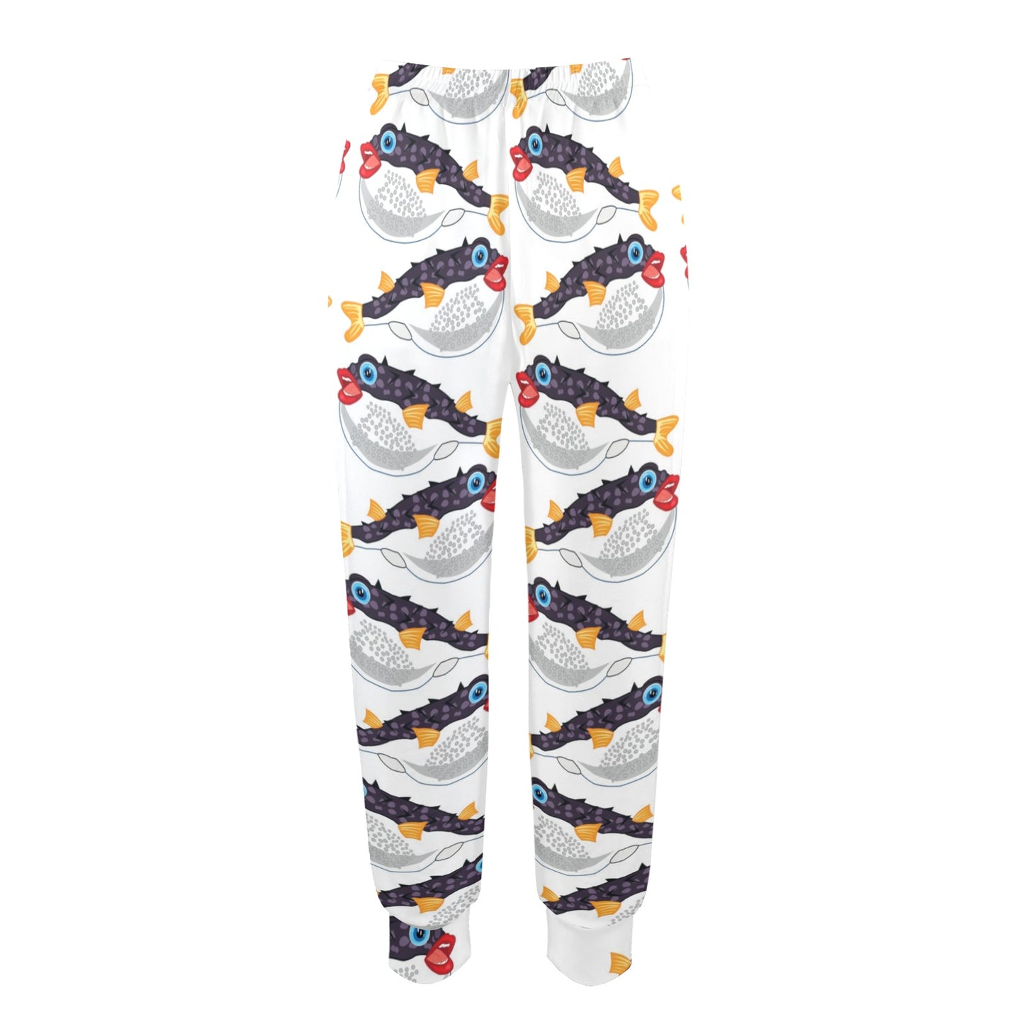 Fugu Pattern Print Design 03 Women's Casual Track Pants