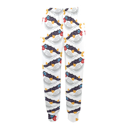 Fugu Pattern Print Design 03 Women's Casual Track Pants