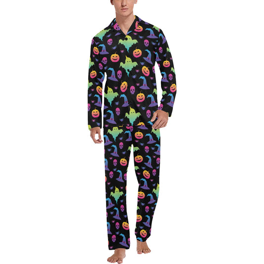 Halloween Print Design LKS404 Men's Long Pajama Set