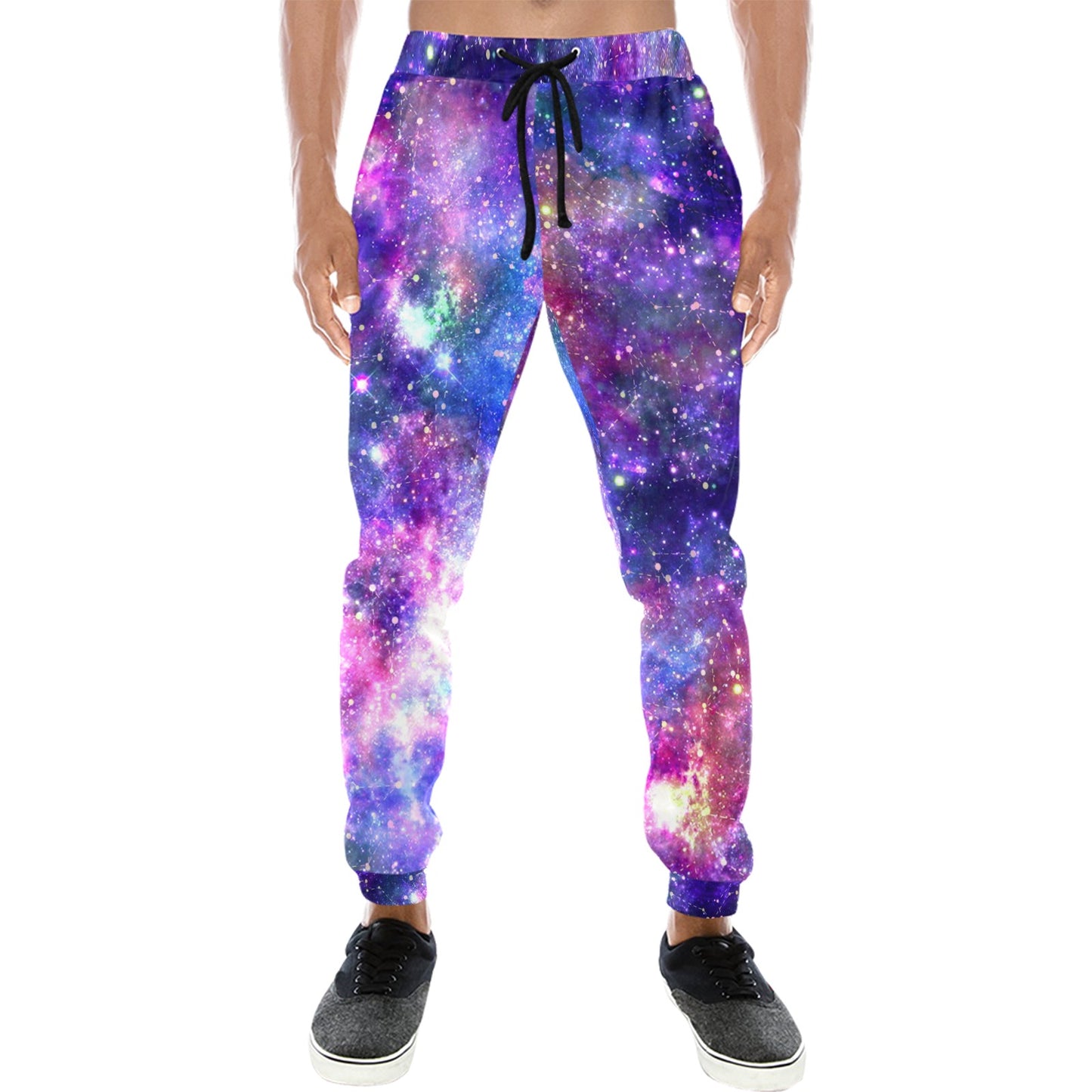 Galaxy Night Stardust Space Print Men's Sweatpants