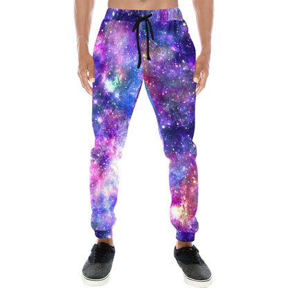 Galaxy Night Stardust Space Print Men's Sweatpants