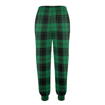 Tartan Green Print Design LKS302 Women's Casual Track Pants