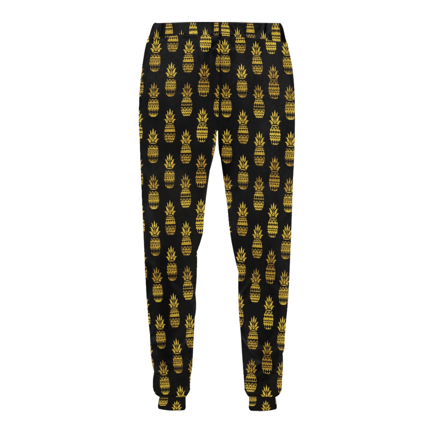 Pineapple Gold Tribal Style Print Men's Sweatpants
