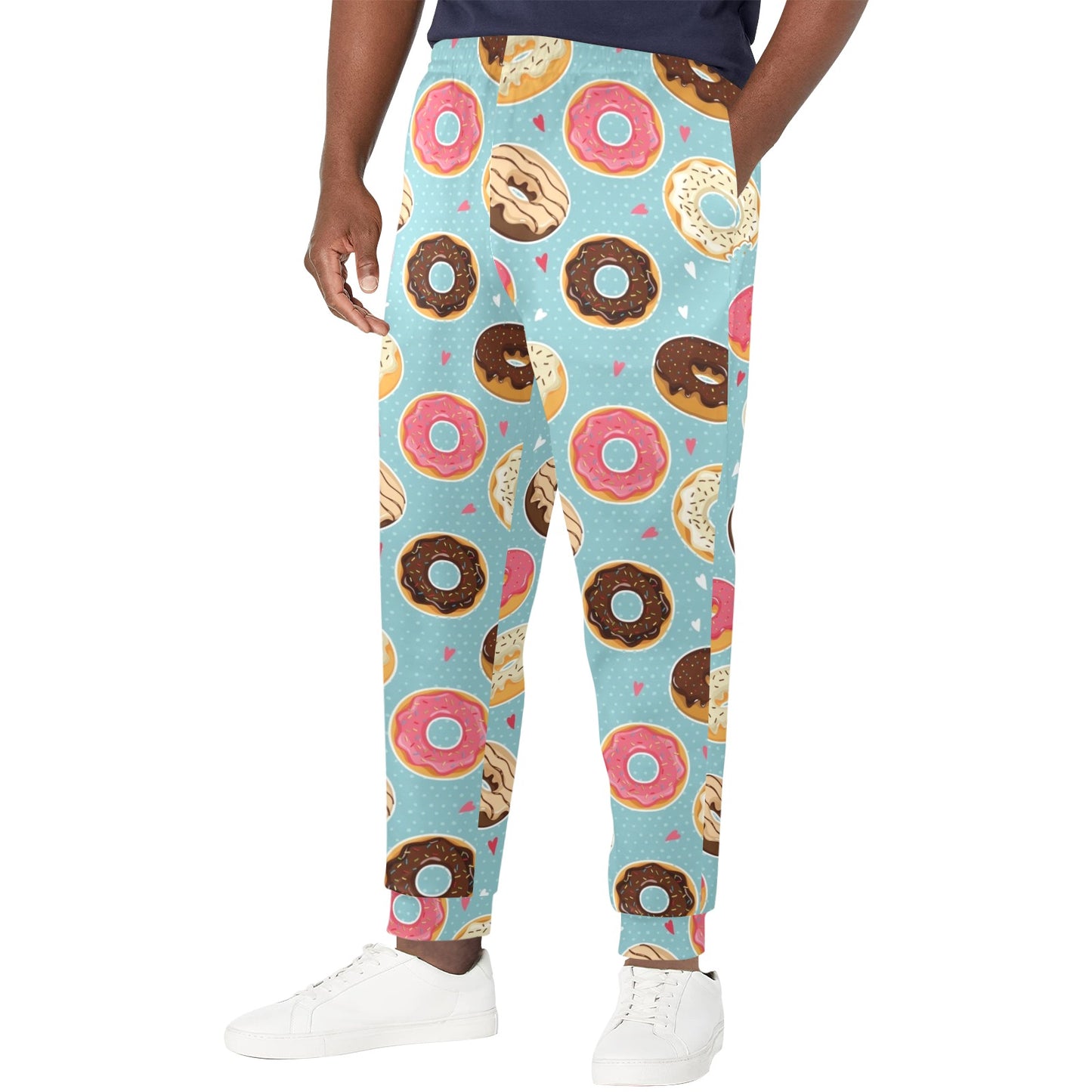Donut Pattern Print Design DN04 Men's Casual Track Pants