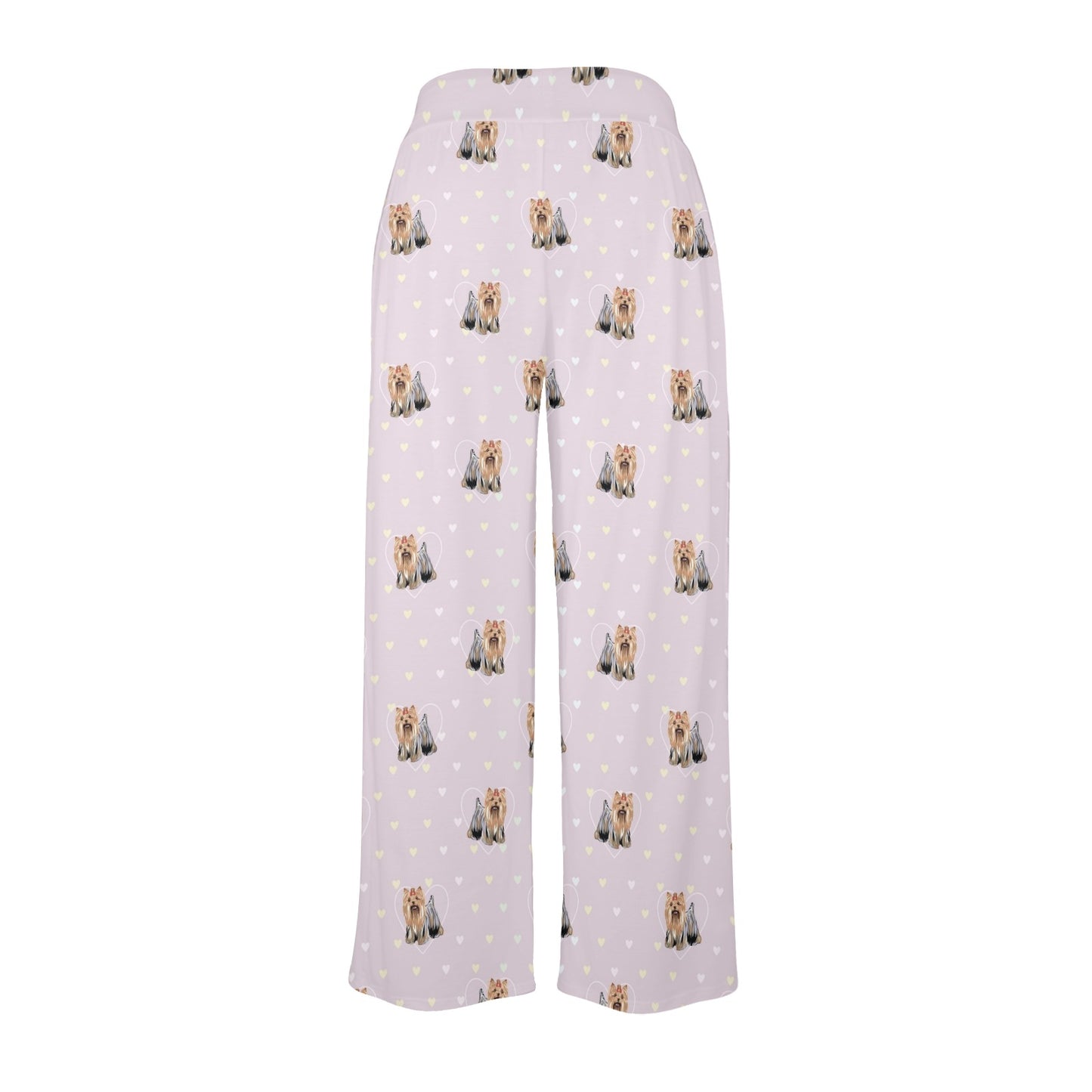 Yorkshire Terriers Print Design LKS302 Women's Wide Leg Lounge Pants