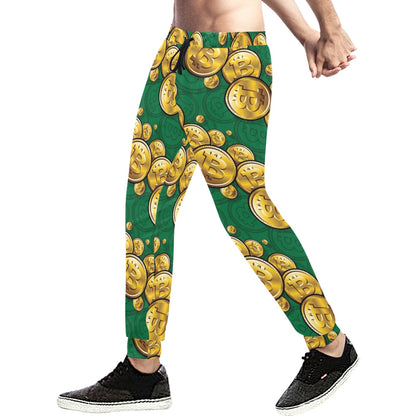 Bitcoin Pattern Print Design DO02 Men's Sweatpants