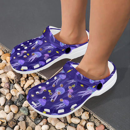 Jellyfish Style Print Unisex Clogs Shoes