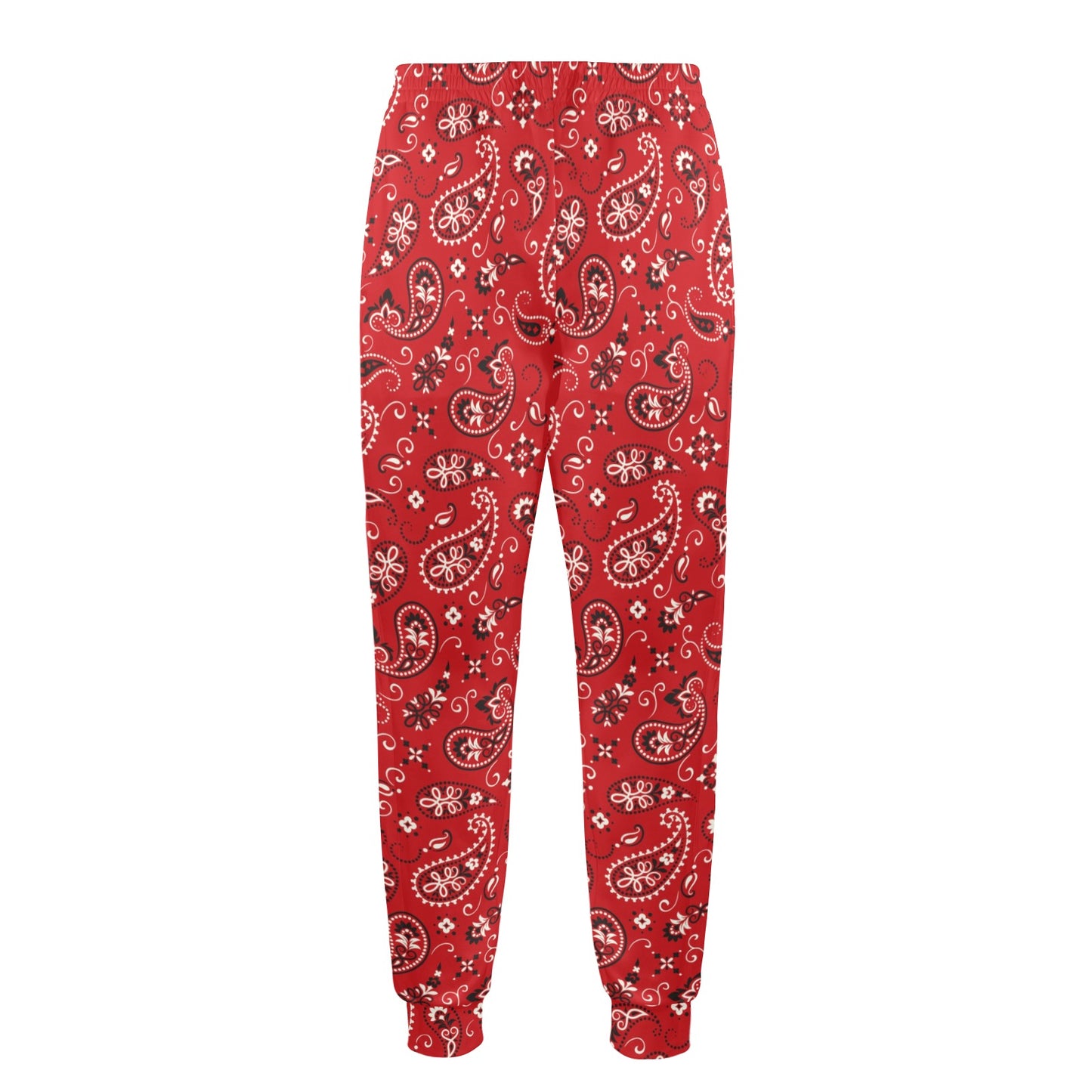 Bandana Paisley Red Print Design LKS3011 Men's Casual Track Pants