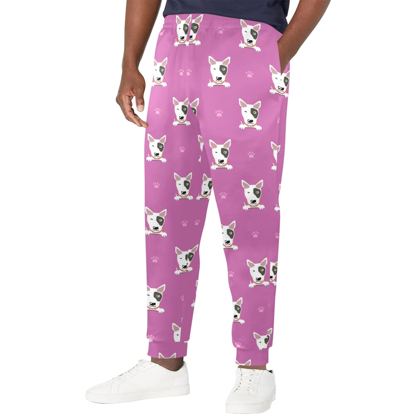 Bull Terrier Happy Print Pattern Men's Casual Track Pants