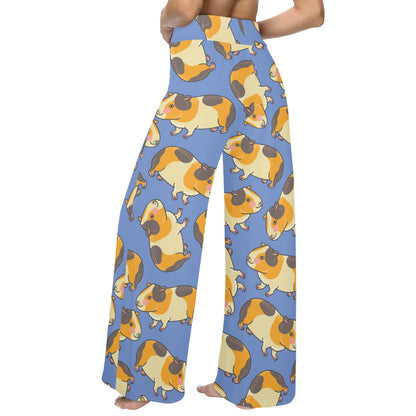 Guinea Pig Pattern Print Design 01 Women's Wide Leg Lounge Pants