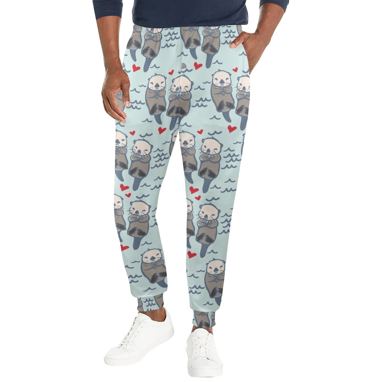 Sea Otter Pattern Print Design 03 Men's Casual Track Pants