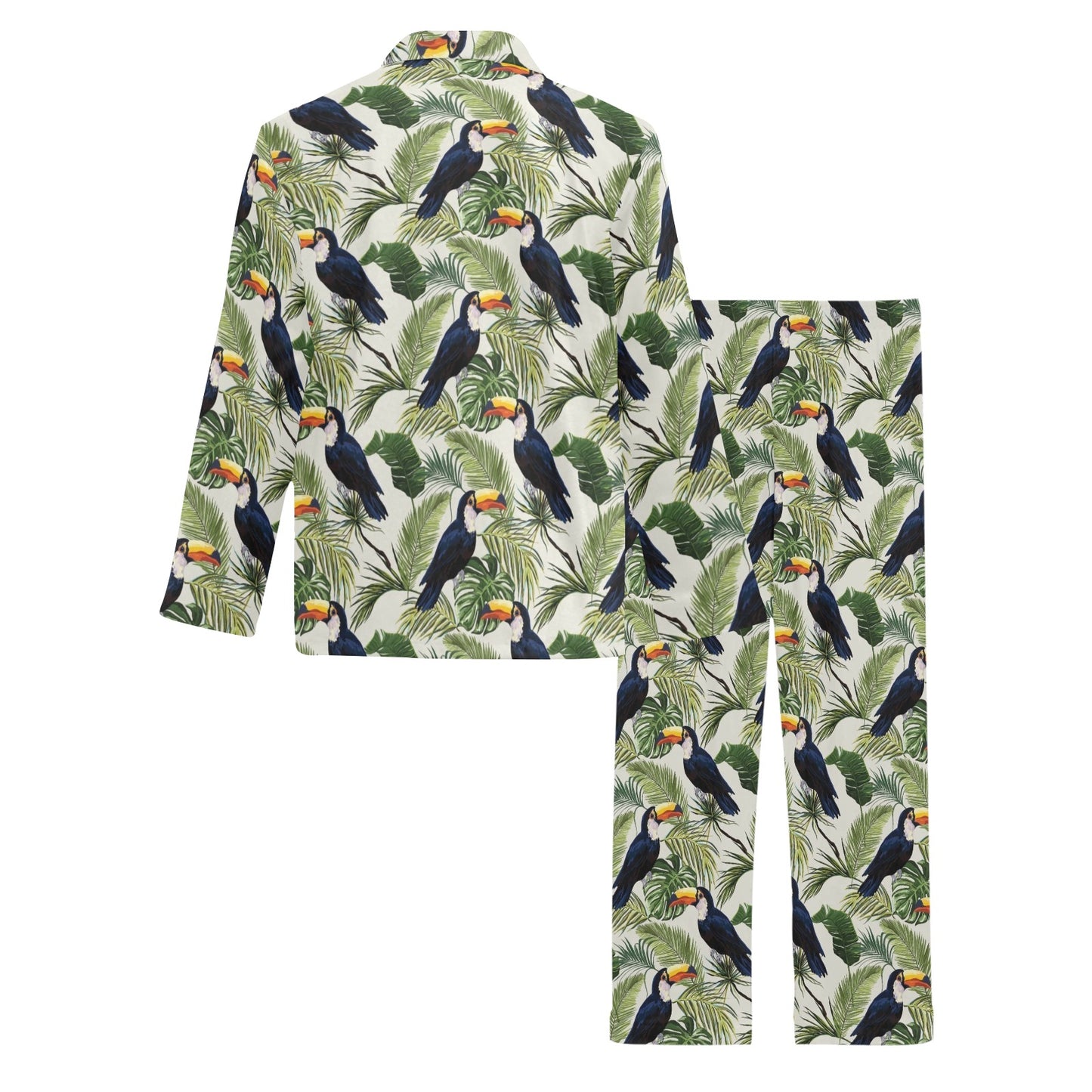 Toucan Print Design LKS308 Men's Long Pajama Set