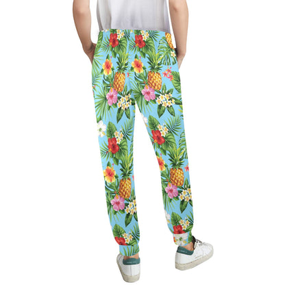 Pineapple Hawaiian flower Tropical Women's Casual Track Pants