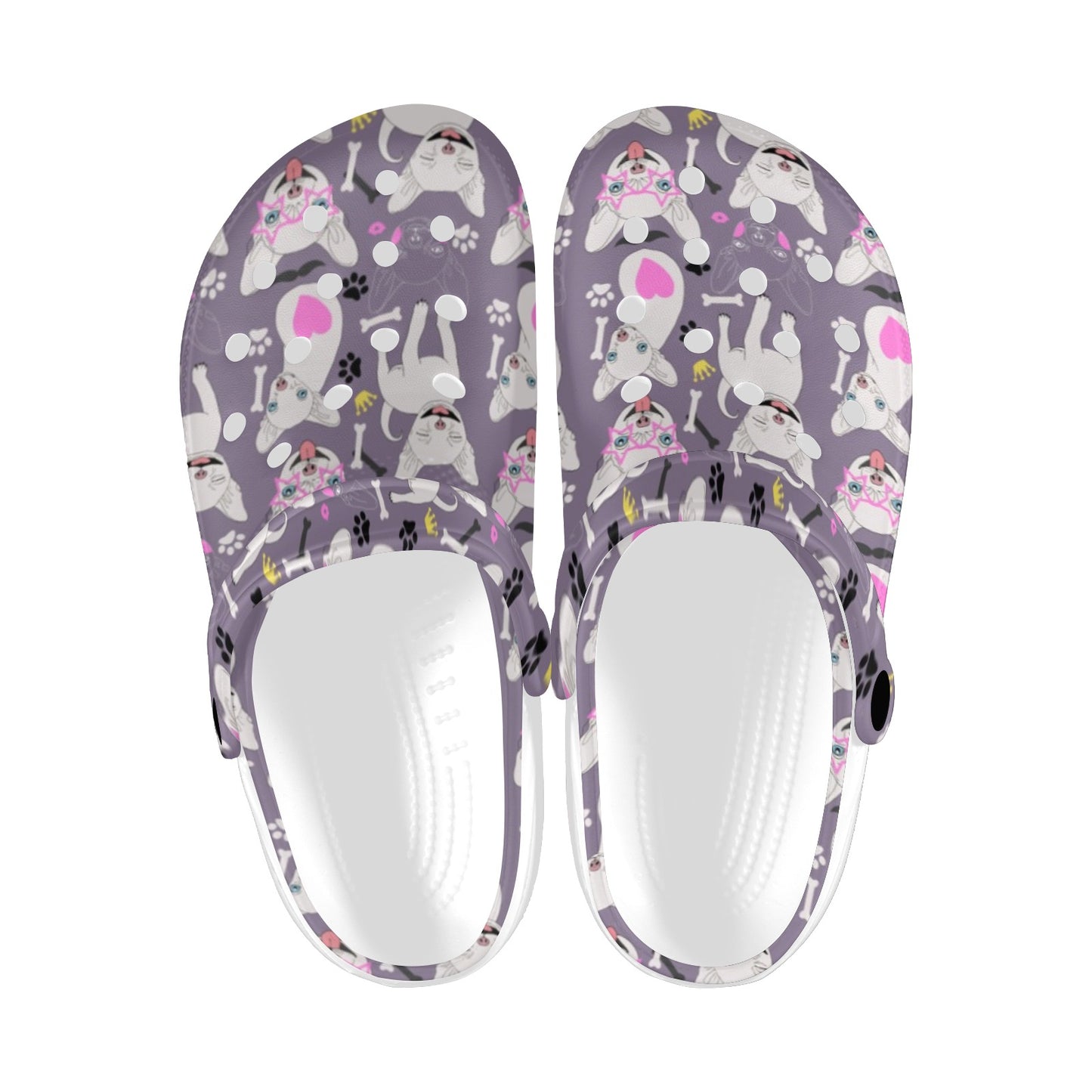 Chihuahua Happy Pattern Unisex Clogs Shoes