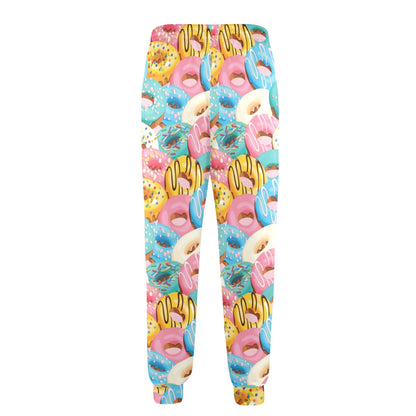 Donut Pattern Print Design DN01 Men's Casual Track Pants