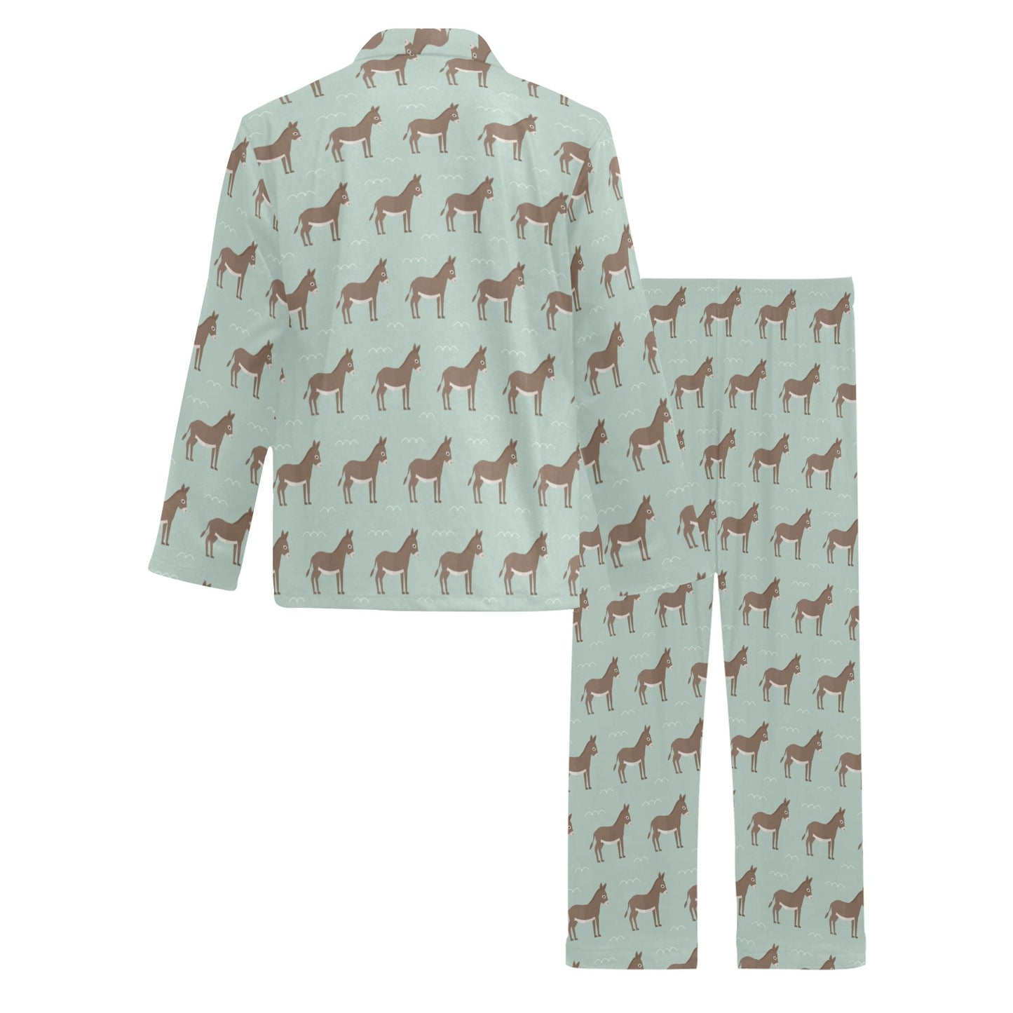 Donkey Print Design LKS402 Men's Long Pajama Set