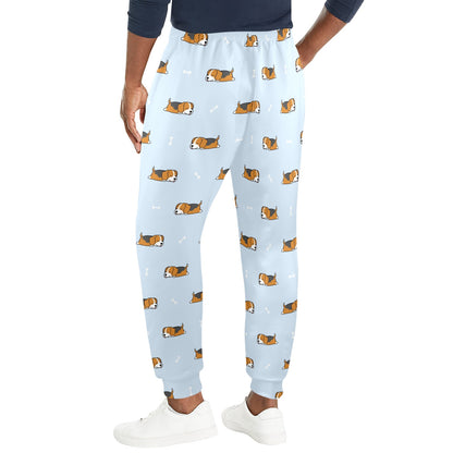 Beagle Pattern Print Design 06 Men's Casual Track Pants
