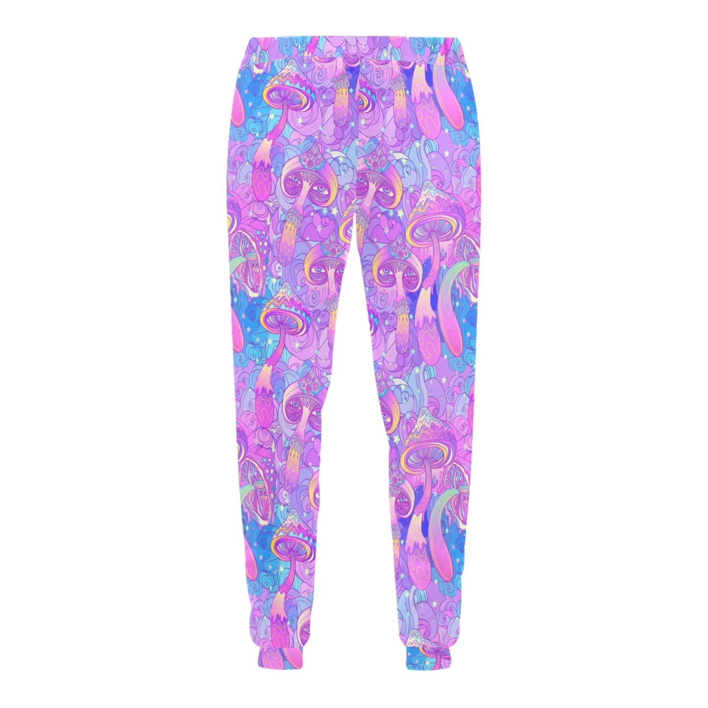 Psychedelic Trippy Mushroom Print Men's Sweatpants