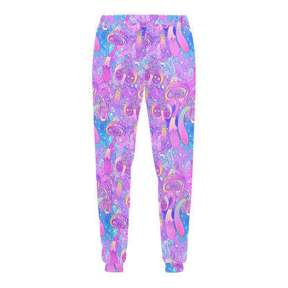 Psychedelic Trippy Mushroom Print Men's Sweatpants