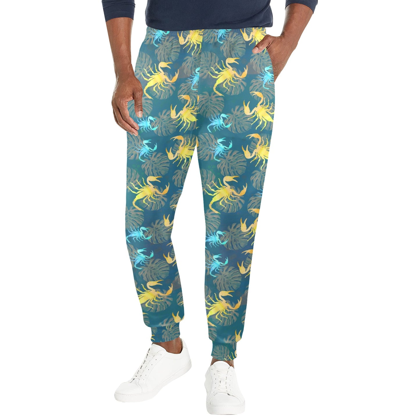 Scorpion Pattern Print Design 02 Men's Casual Track Pants