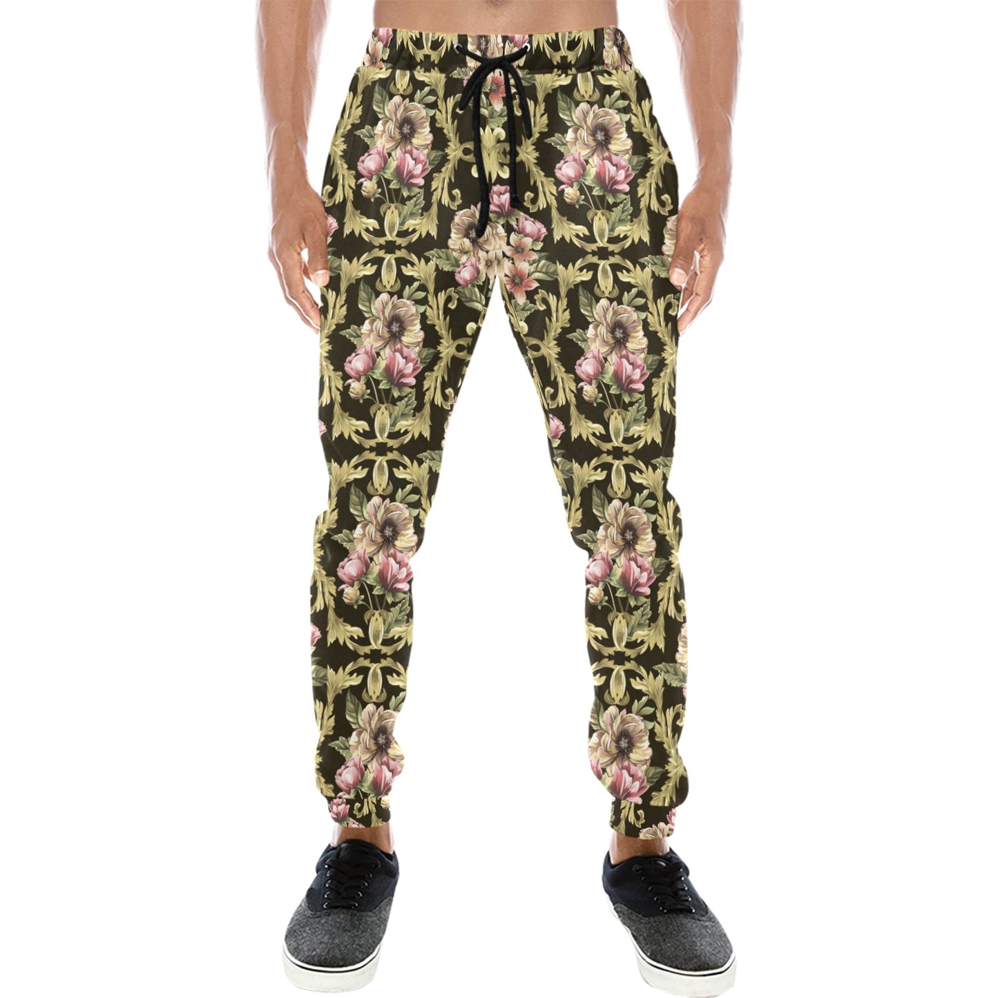 Baroque Pattern Print Design 02 Men's Sweatpants